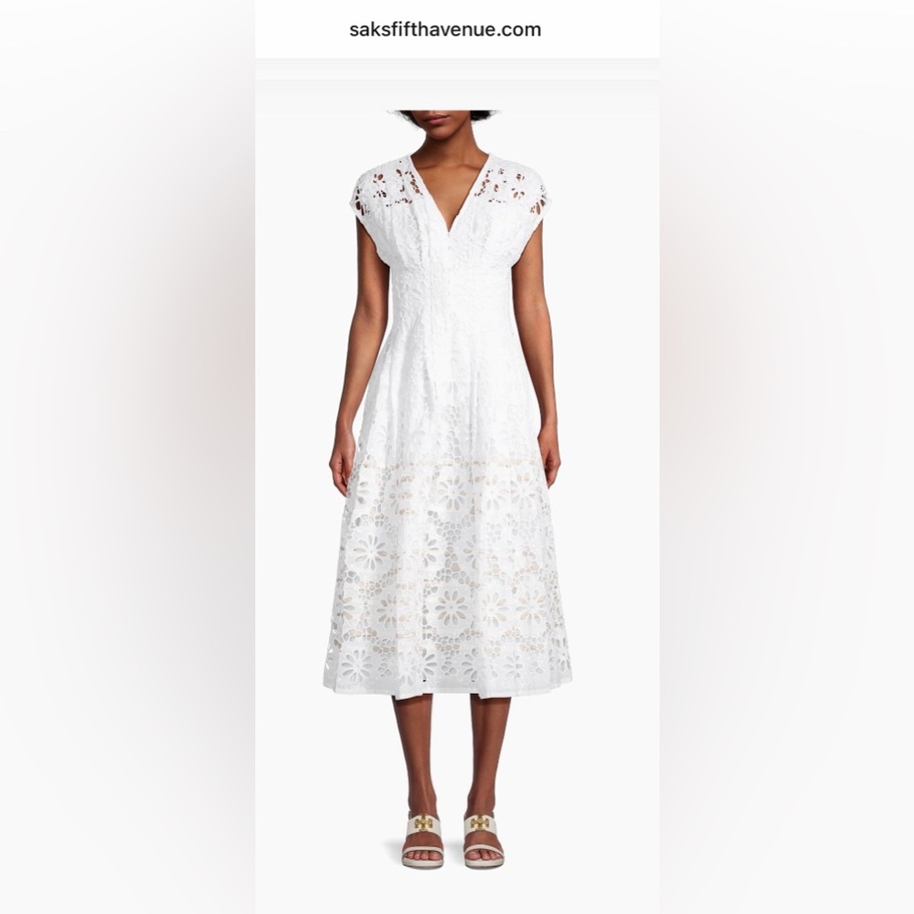 Tory Burch White Floral Maxi Dress